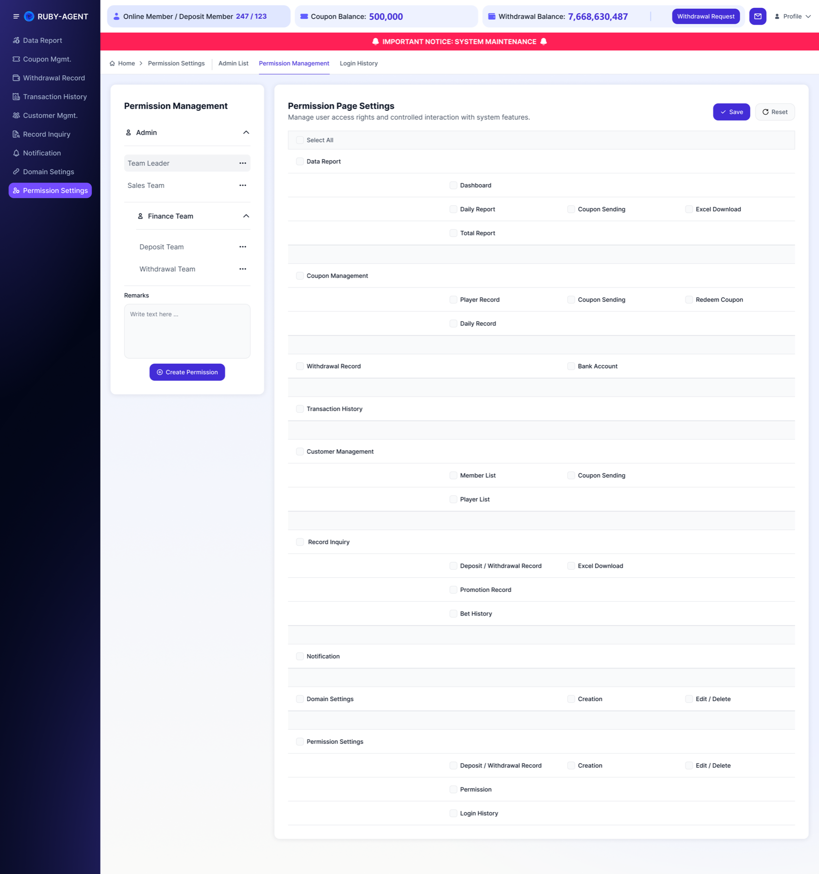 Permission Setting - 2.1 Permission Management 默认态
